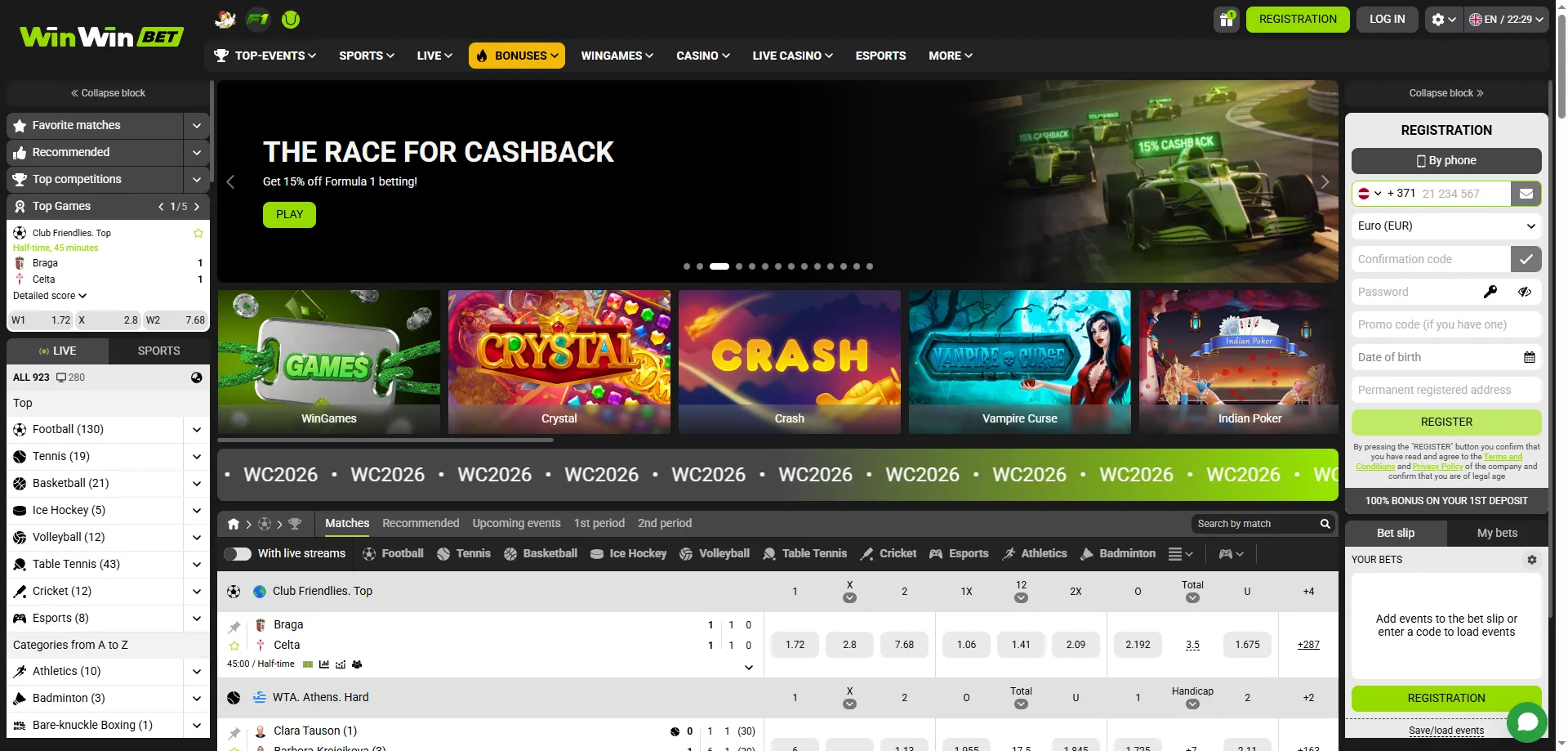 WinWin Bet Sénégal — plateforme de paris sportifs et casino en ligne